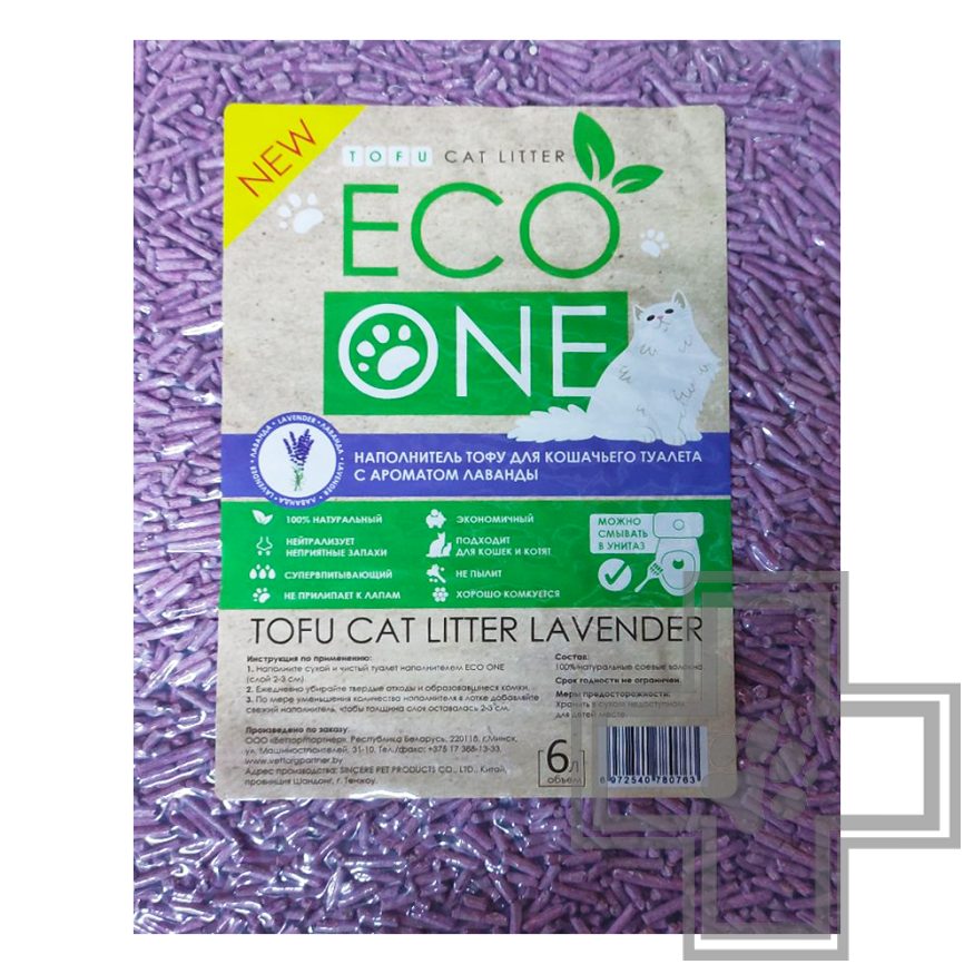 ECO ONE Наполнитель тофу для кошачьего туалета, с ароматом лаванды ECO ONE Наполнитель тофу для кошачьего туалета, с ароматом лаванды