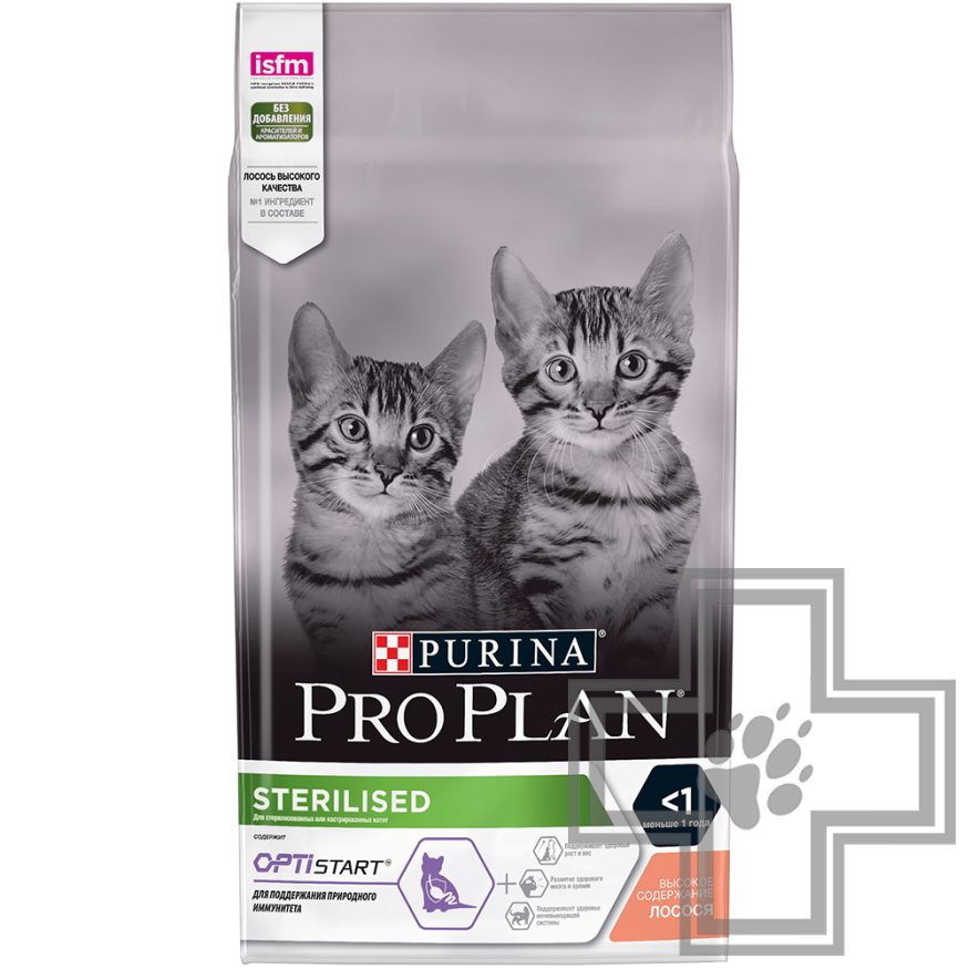 Pro Plan Sterilised Kitten Optistart Корм для стерилизованных котят, с лососем