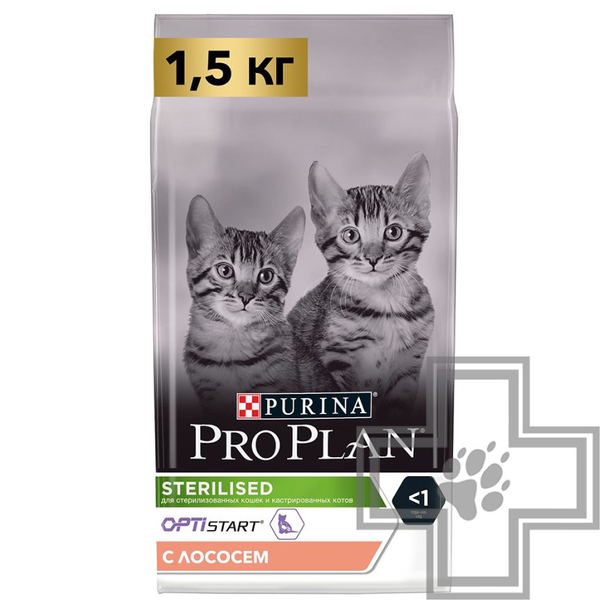 Pro Plan Sterilised Kitten Optistart Корм для стерилизованных котят, с лососем