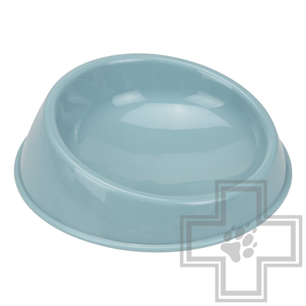 Beeztees Bikkie Миска для кота пластиковая голубая, 19 см