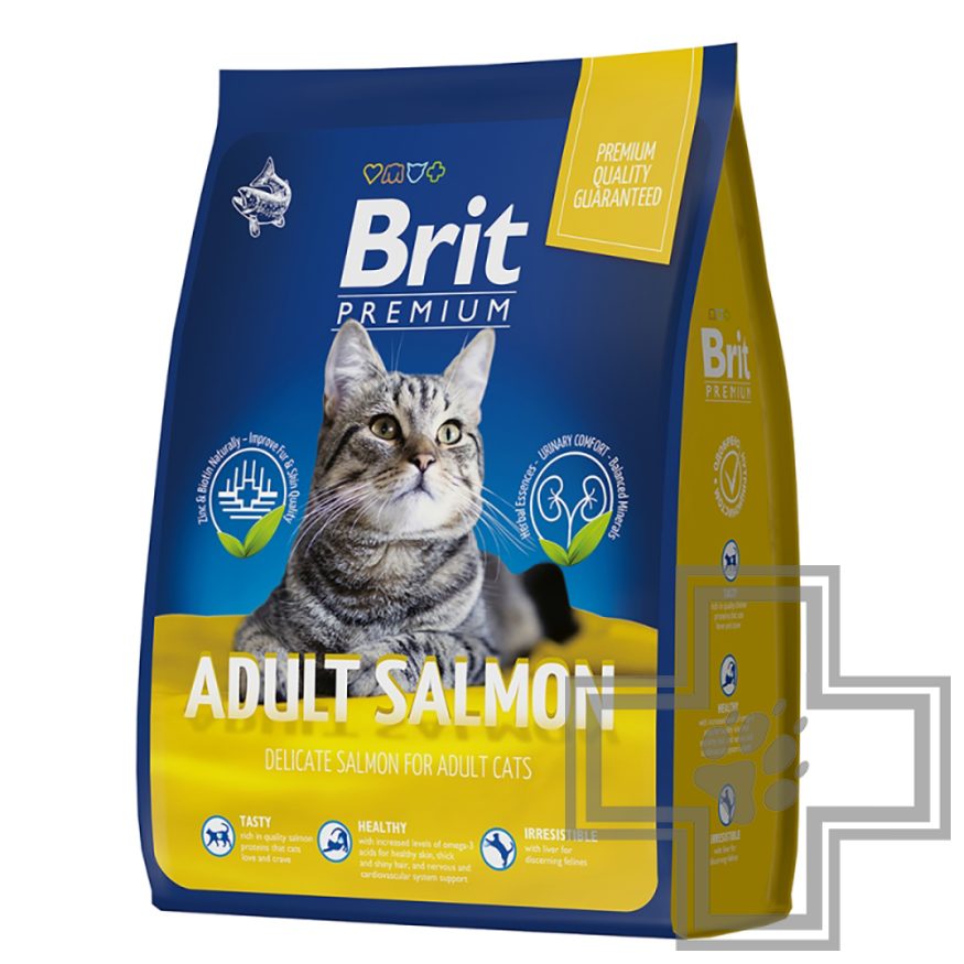 Brit Корм для взрослых кошек премиум класса, с лососем