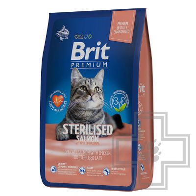 Brit Корм для стерилизованных кошек, с лососем и курицей