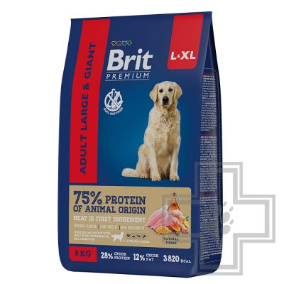 Брит Корм для взрослых собак крупных и гигантских пород, с курицей