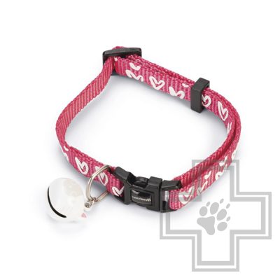 Beeztees Ошейник нейлоновый для кошек Heart, 10 мм