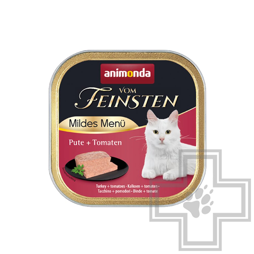 Vom Feinsten Консервы для взрослых кошек, с индейкой и помидорами