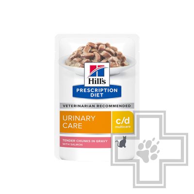 Hill's PD c/d Multicare Пресервы-диета для кошек при урологическом синдроме, с лососем