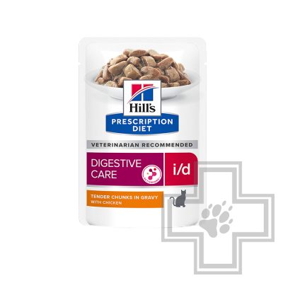 Hill's PD i/d Пресервы-диета для кошек для поддержания здоровья пищеварения, с курицей в соусе