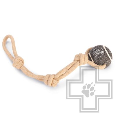 Beeztees Игрушка теннисный мяч с канатом для собак