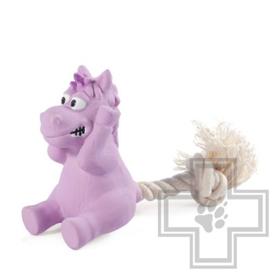 Triol Игрушка для собак мелких пород "Лошадка с веревкой"