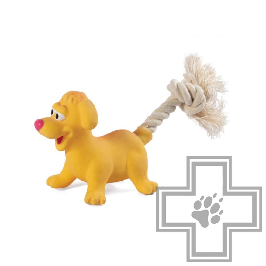 Triol Игрушка для собак мелких пород "Собачка с веревкой"