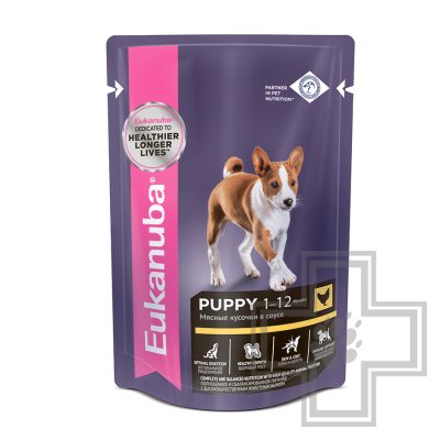 Eukanuba Puppy Пресервы для щенков, с курицей в соусе