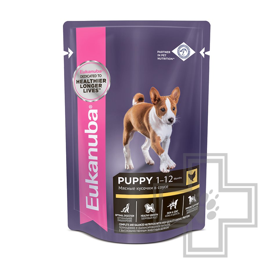 Eukanuba Puppy Пресервы для щенков, с курицей в соусе