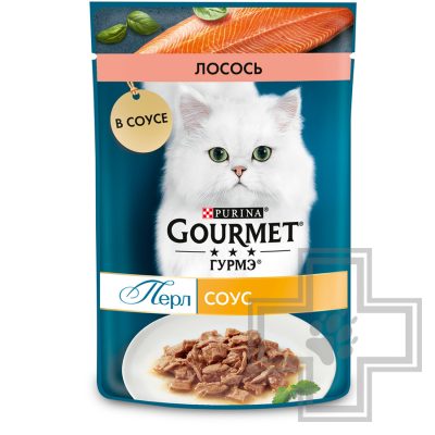 Gourmet Перл Пресервы для взрослых кошек, с лососем в соусе