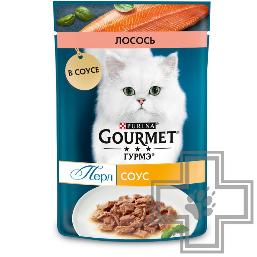Gourmet Перл Пресервы для взрослых кошек, с лососем в соусе