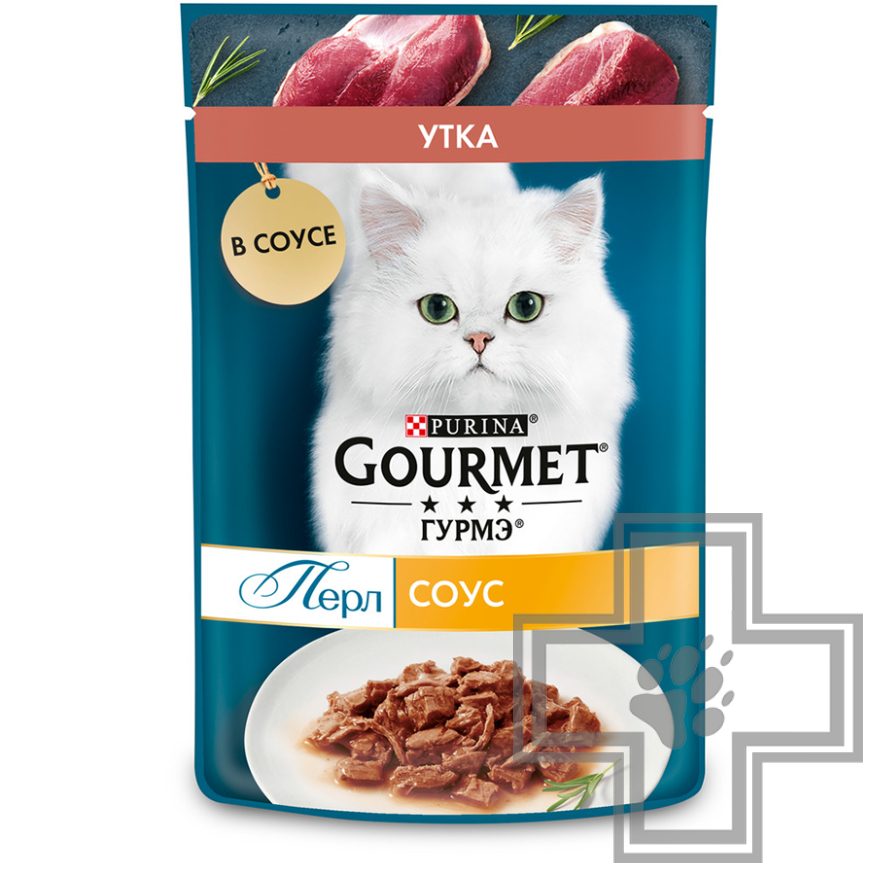 Gourmet Перл Пресервы для взрослых кошек, с уткой в соусе