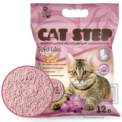 Cat Step Tofu Lotus Наполнитель соевый комкующийся