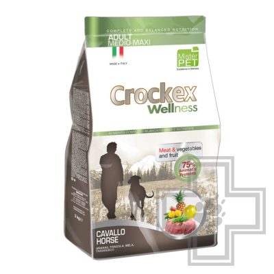 Crockex Wellness Medio-Maxi Adult Корм для взрослых собак средних и крупных пород, с кониной и рисом