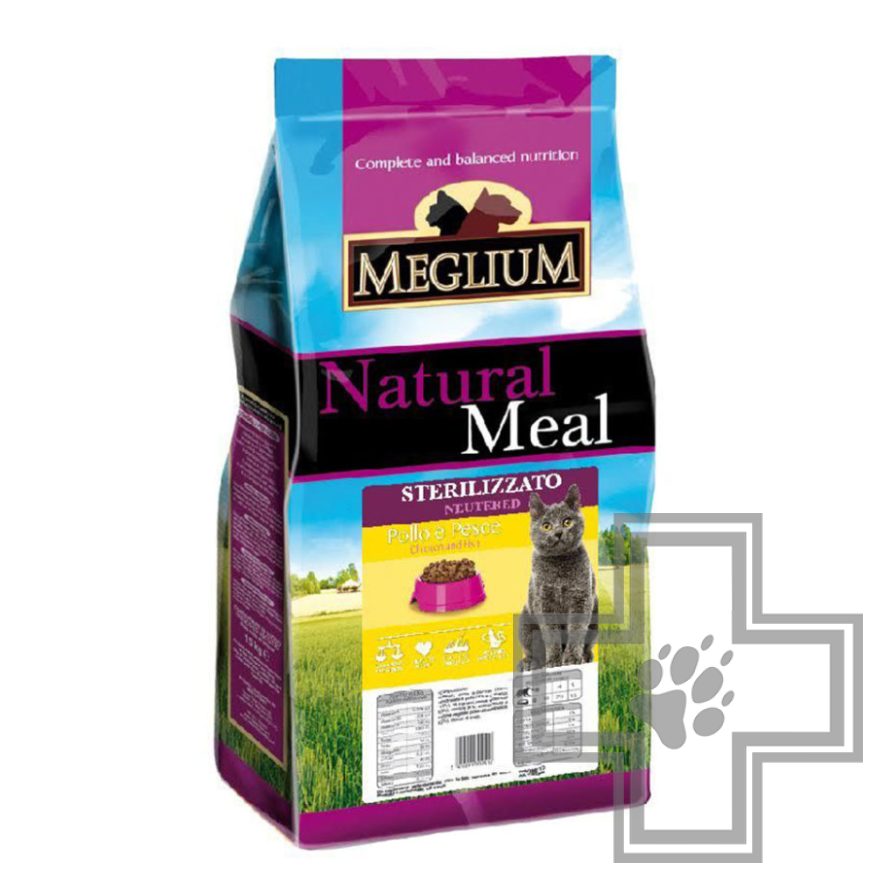 Meglium Cat Neutered Корм для взрослых стерилизованных кошек, с курицей и рыбой