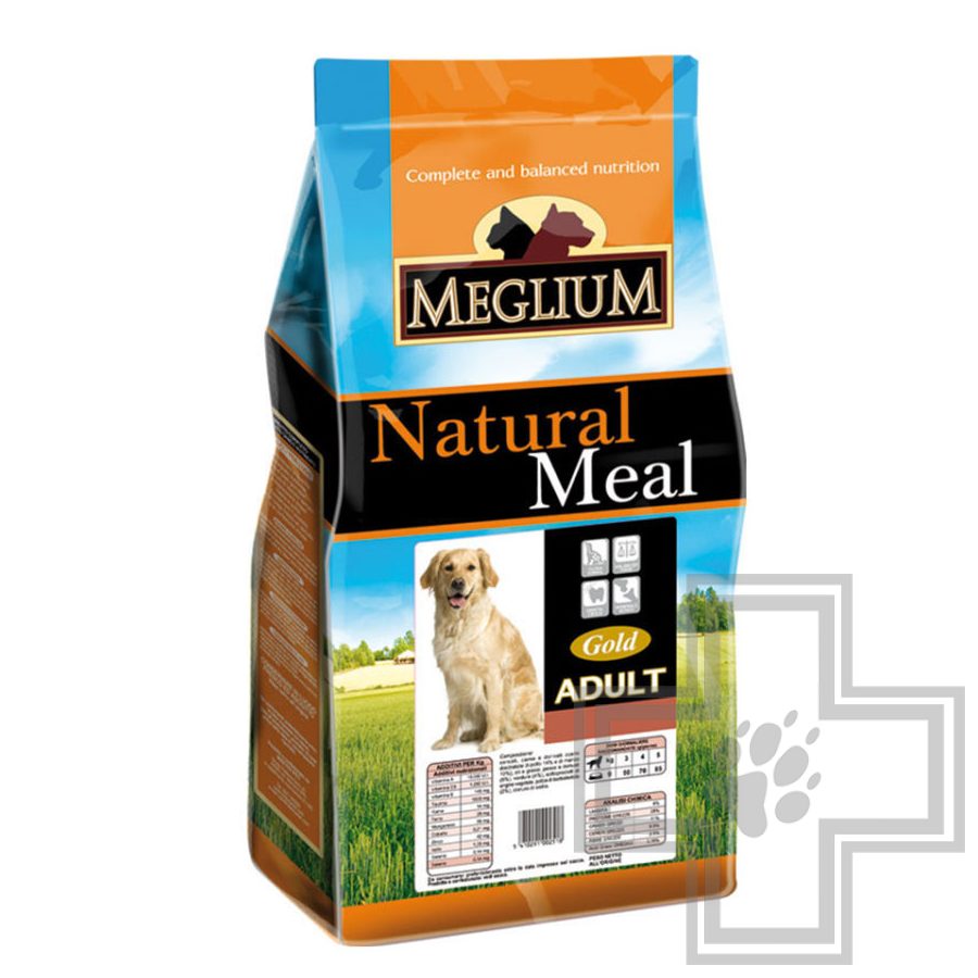 Meglium Natural Meal Dog Adult Gold для взрослых собак всех пород, с говядиной