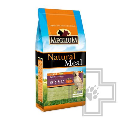 Meglium Natural Meal Dog Adult Gold для взрослых собак всех пород, с говядиной