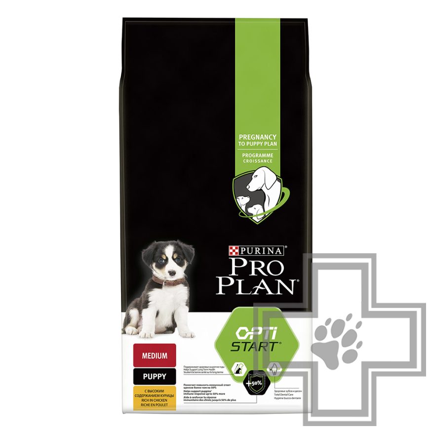 Pro Plan Optistart Medium Puppy Корм для щенков средних пород, с курицей