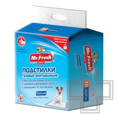Mr.Fresh Regular Подстилки гелевые впитывающие для собак и кошек