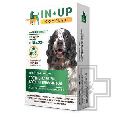 IN-UP (ИН-АП) complex Капли на холку от глистов, блох и клещей для собак