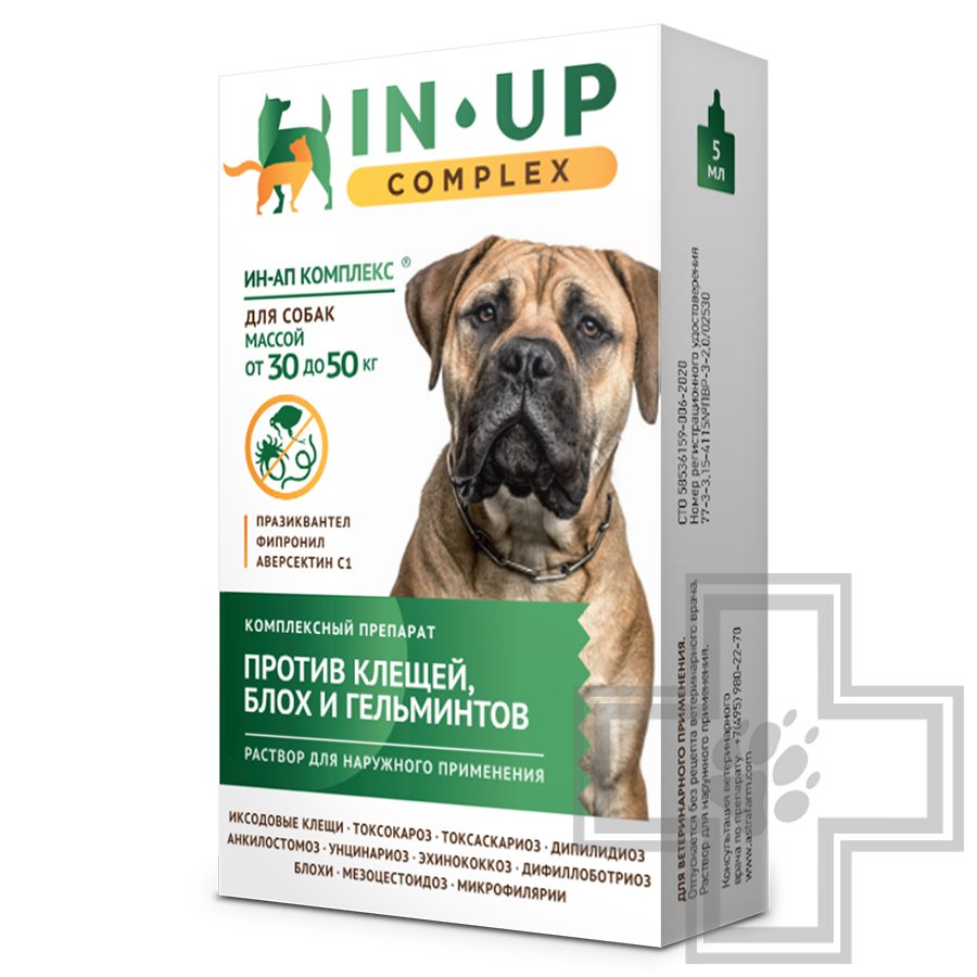 IN-UP (ИН-АП) complex Капли на холку от глистов, блох и клещей для собак