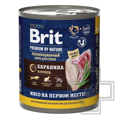 Brit Консервы для взрослых собак, паштет с бараниной и рубцом