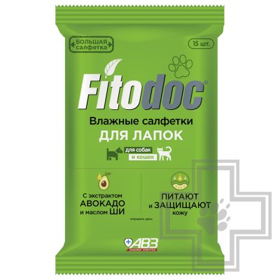 FITODOC Влажные салфетки для лап собак и кошек