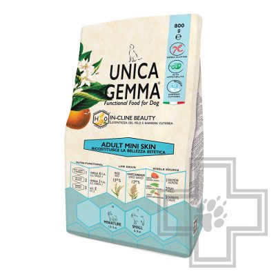Unica Gemma Adult Skin Корм для взрослых собак мелких пород для кожи и шерсти