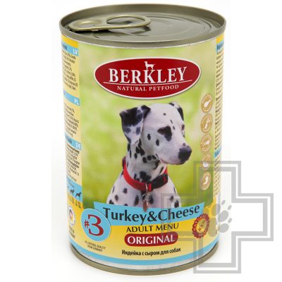 Berkley Консервы для собак, индейка с сыром