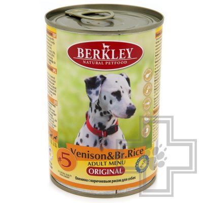 Berkley Консервы для собак, оленина с коричневым рисом