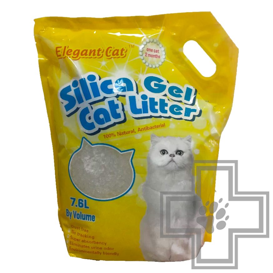 Elegant Cat Наполнитель силикагелевый впитывающий, без запаха Elegant Cat Наполнитель силикагелевый впитывающий, без запаха