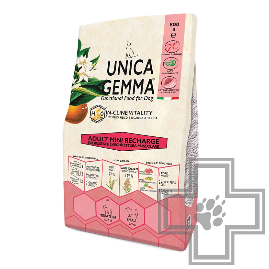 Unica Gemma Adult Recharge Корм для взрослых собак мелких пород для усиления мускулатуры