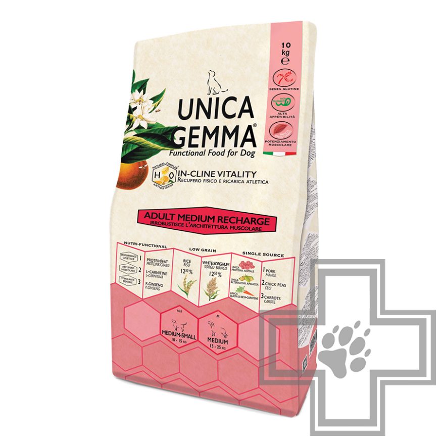 Unica Gemma Adult Recharge Корм для взрослых собак средних пород для усиления мускулатуры