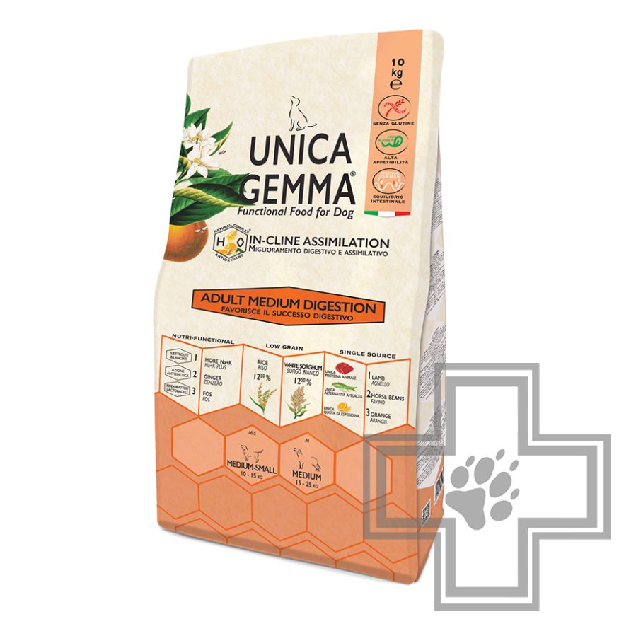 Unica Gemma Adult Digestion Корм для взрослых собак средних пород для улучшения пищеварения
