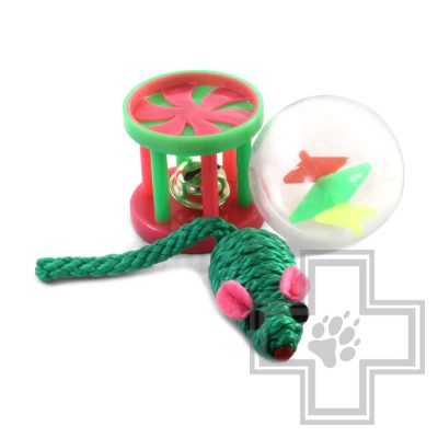 TRIOL Набор игрушек для кошек (мяч, мышь, барабан)
