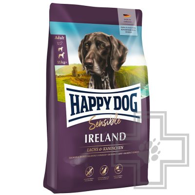 Happy Dog Sensible Irland Корм для взрослых собак с чувствительной кожей, с кроликом и лососем