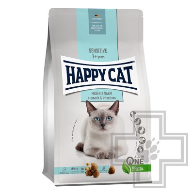 Happy Cat Sensitive Magen&Darm Корм для взрослых кошек с чувствительным пищеварением,с уткой и рисом