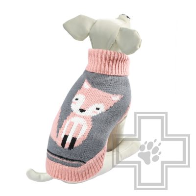 TRIOL Свитер "Лиса Алиса", розово-серый