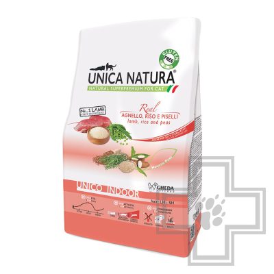 Unica Natura Indoor Корм для домашних кошек, с ягненком, рисом и горохом