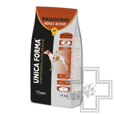 Unica Forma Braccoid Adult Active Корм для взрослых активных собак, с ягненком