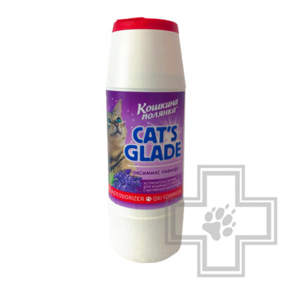Кошкина полянка Cat's Glade Oxymix Устранитель запаха для кошачьего туалета, с ароматом лаванды