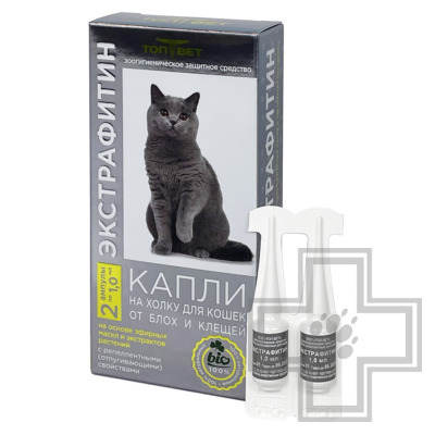 Экстрафитин Капли на холку от блох и клещей для кошек