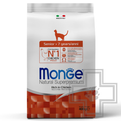 Monge Корм для пожилых кошек и, с курицей