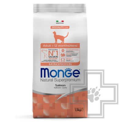 Monge Monoprotein Корм для взрослых кошек, с лососем