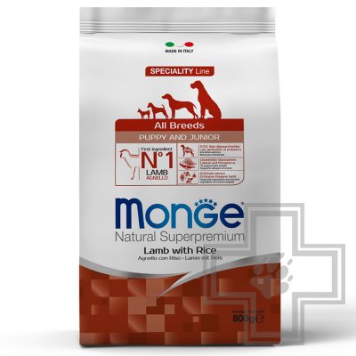 Monge Speciality Puppy&Junior Корм для щенков всех пород, с ягненком и рисом