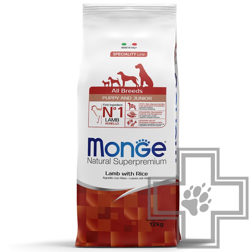 Monge Speciality Puppy&Junior Корм для щенков всех пород, с ягненком и рисом Monge Speciality Puppy&Junior Корм для щенков всех пород, с ягненком и рисом