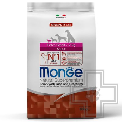 Monge Speciality Extra Small Корм для взрослых собак миниатюрных пород, с ягненком и рисом